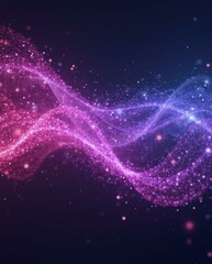 Fototapeta premium Digital Abstract Artwork with Luminous Waves of Pink, Purple, and Blue Light