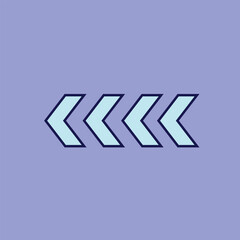 blue arrow left cursor