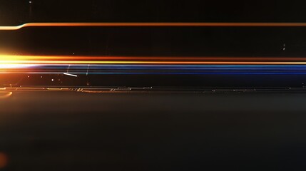 Obraz premium Abstract Light Streaks Dark Background Orange Blue Hues Futuristic Style