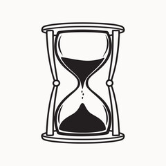 Hourglass, Sand Timer, Or Sand clock Measuring Time - Vector