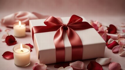 Obraz premium pink gift box