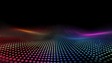 Obraz premium Abstract colorful wave pattern on dark background.