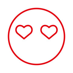 Illustration depicting a red valentine's day icon on a white background