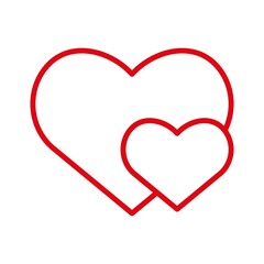 Illustration depicting a red valentine's day icon on a white background