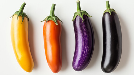 eggplant on white background