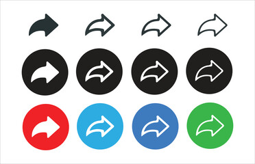 Set of share vector icon.Icons like comment, share, save, like media button.Vector Illustration EPS 10