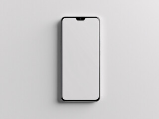 Sleek smartphone with vibrant screen on reflective surface.