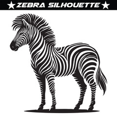 Animal zebra black and white stripes design, eps 10