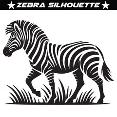 Animal zebra black and white stripes design, eps 10