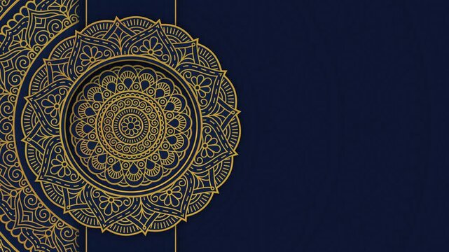 islamic background blue luxury ornament mandala pattern arabic ramadan kareem video