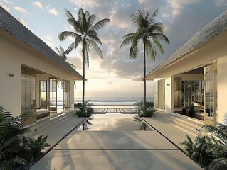 Stunning Tropical Beach Villa with Panoramic Ocean Views and Luxurious Open Air Living Spaces