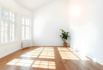 Fototapeta premium empty room with wooden floor