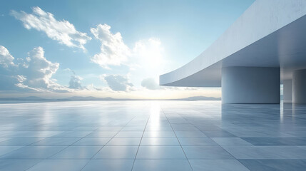 Obraz premium Modern buildings and plaza platforms