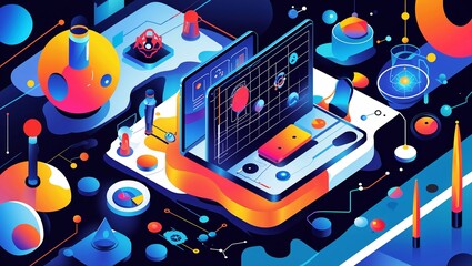 Obraz premium Abstract Background Science Technology