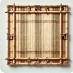 bamboo mat isolated on white