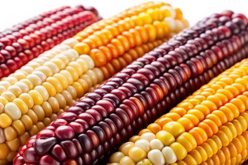 Corn Kernels Isolated White Background - High-Resolution Stock Photo