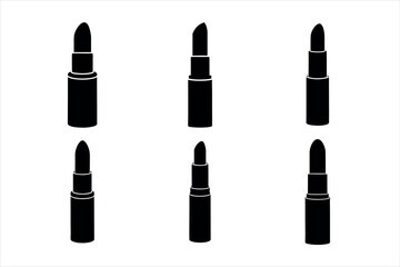 Obraz premium Lipstick silhouette vector icon design