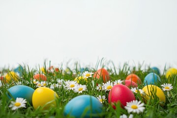 Easter Egg Hunt: Colorful Eggs in a Spring Meadow