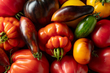 Different varieties of tomatoes.