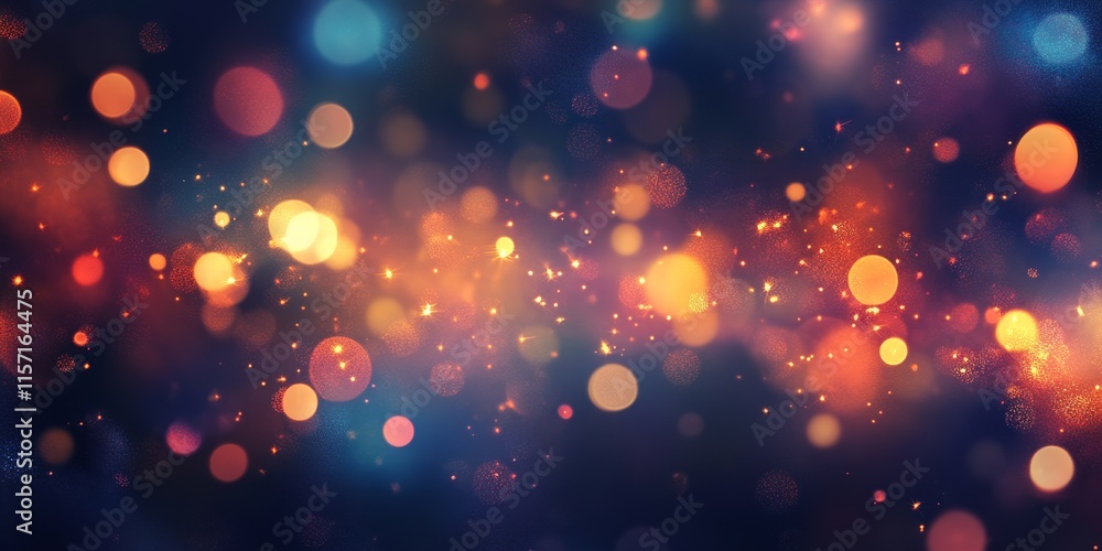 Poster festive lights create a mesmerizing bokeh background, with defocused bokeh lights generating a dream