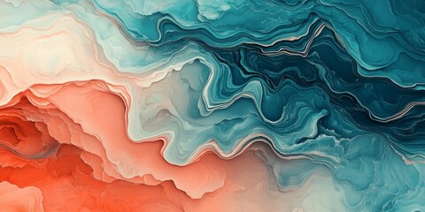Fototapeta premium Abstract futuristic surface featuring a salad color palette, showcasing a blend of shades and textures that evoke a sense of innovation. The salad color enhances the surface s abstract qualities.
