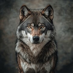 Majestic Gray Wolf Portrait - Powerful Gaze