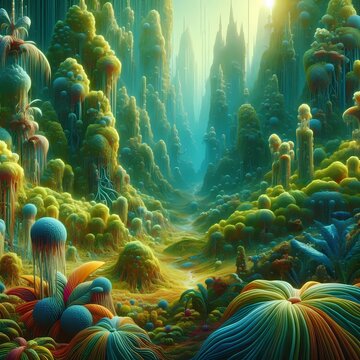 Alien, extraterrestrial landscape