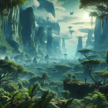 Alien, extraterrestrial landscape