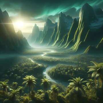 Alien, extraterrestrial landscape