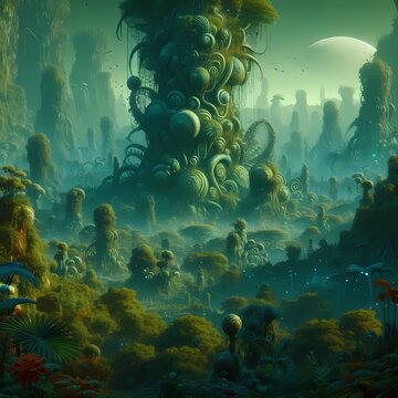 Alien, extraterrestrial landscape