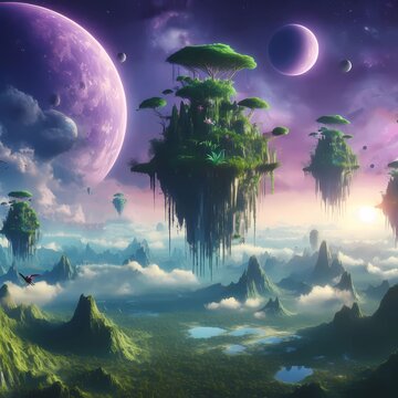 Alien, extraterrestrial landscape