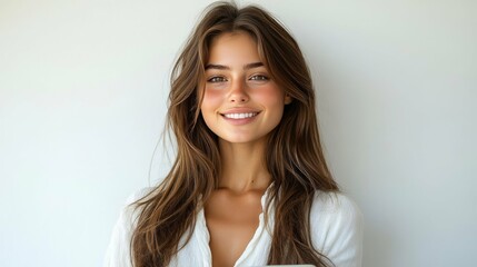 Naklejka premium Radiant Woman's Portrait