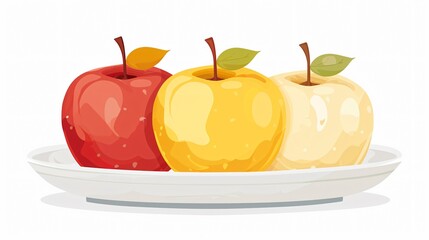 Fresh Apple Puree in Plate Ready for Freezing Closeup