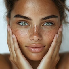 Stunning Woman with Natural Beauty