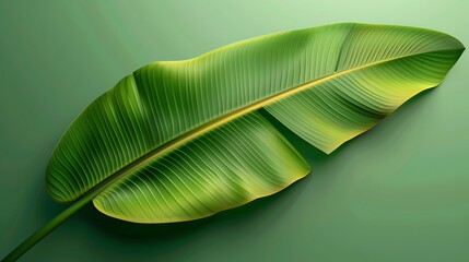 Obraz premium photo background with a large palm leaf and space for text.