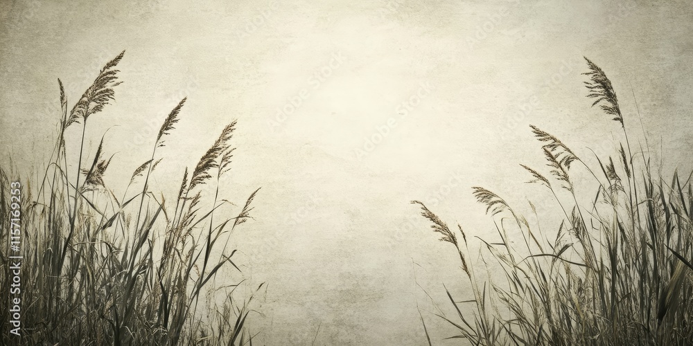 Poster textured old paper background featuring a quacking grass design, creating a unique atmosphere perfec