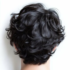 Naklejka premium Stylish Black Curly Hair