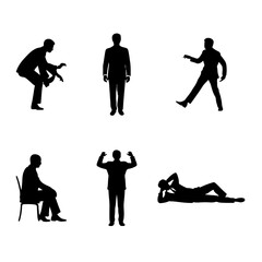 Vector Silhouette  Of  Office Boss