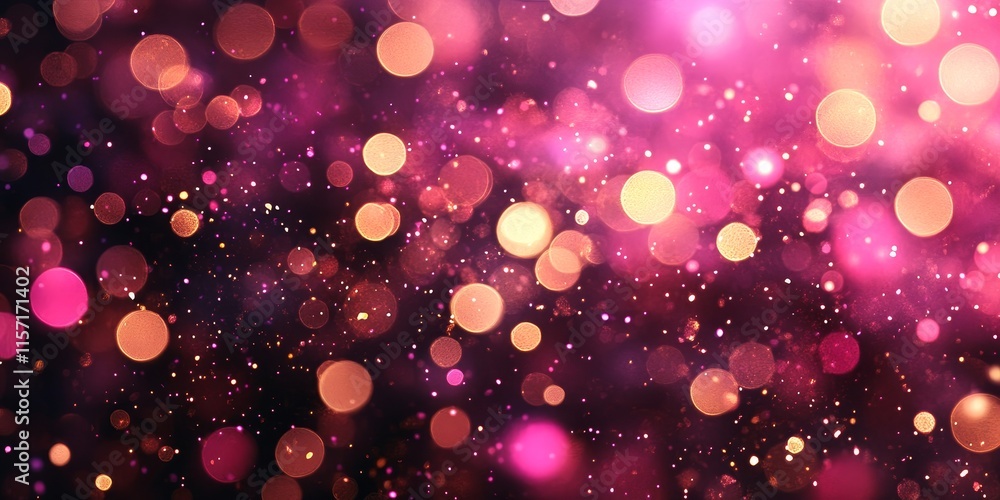 Aufkleber captivating pink bokeh lights combined with stunning golden bokeh lights create a magical atmosphere