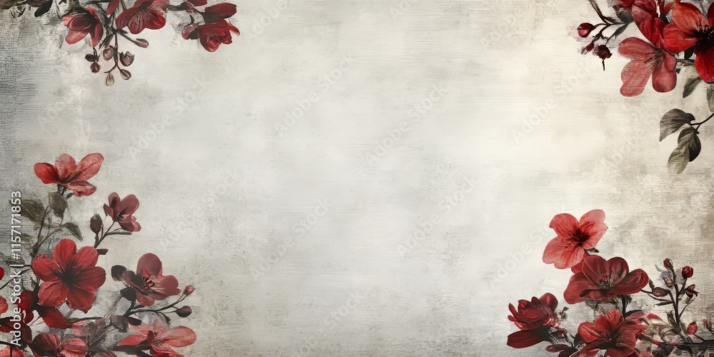Poster stylish floral frame featuring cloth texture, perfect background option for your text. this floral f