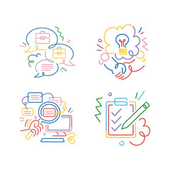 Simple Colorful Playful Lined Office Conceptual