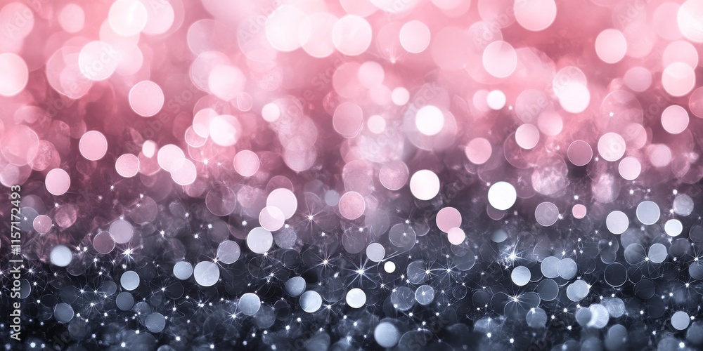 Poster elegant spangle background features a blend of grey and pink, creating a stunning visual appeal. thi