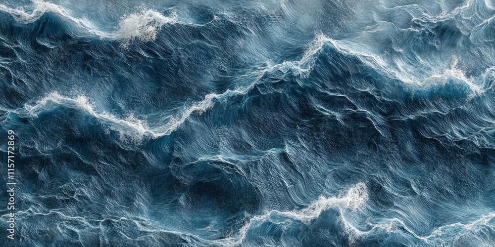 Poster hatched background created by dynamic sea waves offers a unique visual experience, showcasing the in