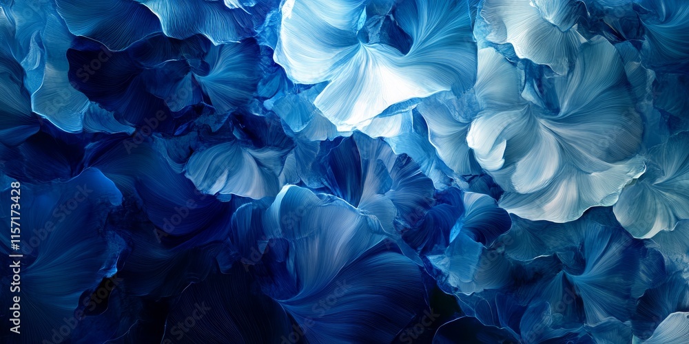 Poster a digitally created backdrop featuring various tones of blue creates an appealing visual effect, sho