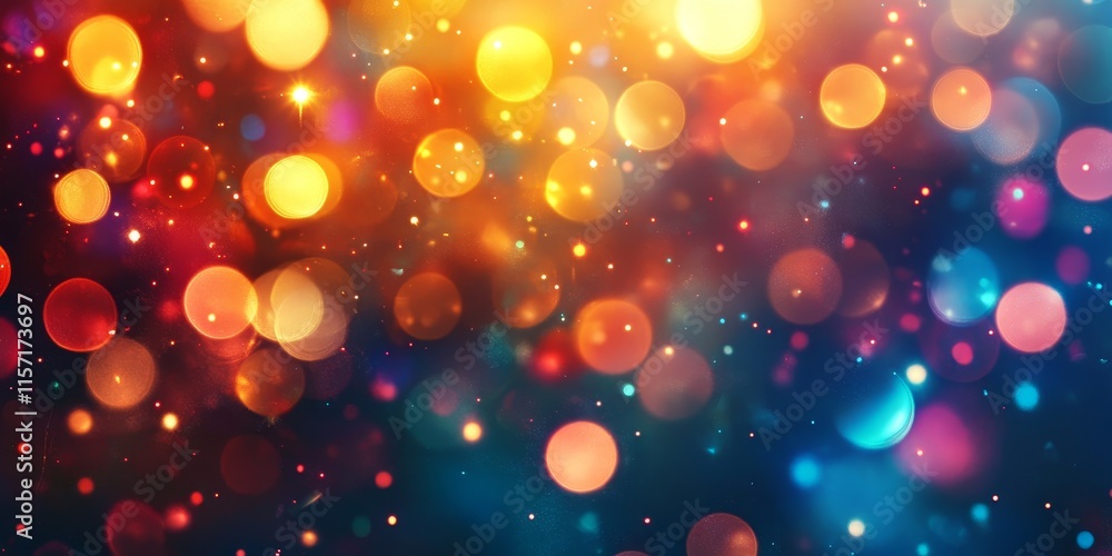Poster festive lights create a mesmerizing bokeh background, with defocused bokeh lights generating a dream