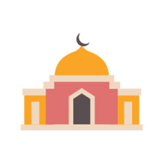 Colorful Mosque Vector Illustration