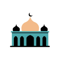Colorful Mosque Vector Illustration