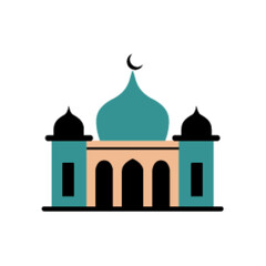 Colorful Mosque Vector Illustration