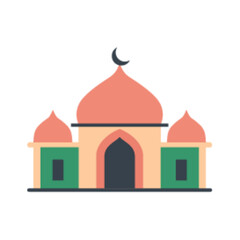 Colorful Mosque Vector Illustration