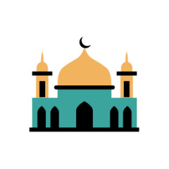 Colorful Mosque Vector Illustration